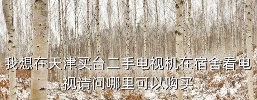 我想在天津買臺二手電視機在宿舍看電視請問哪里可以購買