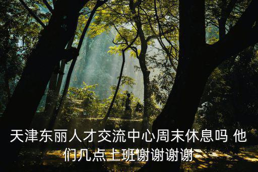 天津東麗人才交流中心周末休息嗎 他們幾點(diǎn)上班謝謝謝謝