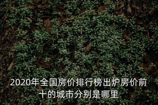 2020年全國(guó)房?jī)r(jià)排行榜出爐房?jī)r(jià)前十的城市分別是哪里