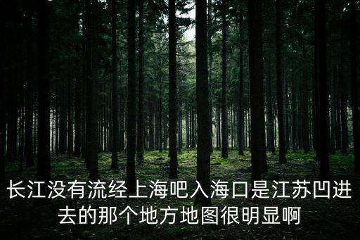 長江經(jīng)過上海市嗎，長江沒有流經(jīng)上海吧入?？谑墙K凹進去的那個地方地圖很明顯啊