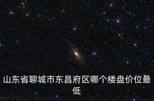 山東省聊城市東昌府區哪個樓盤價位最低