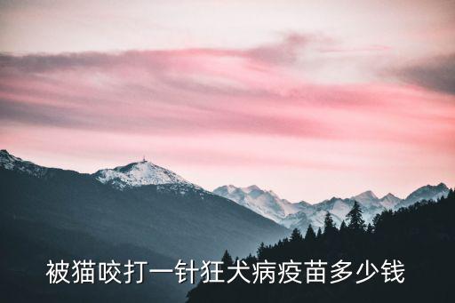 被貓咬打一針狂犬病疫苗多少錢