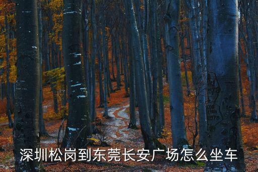 深圳松崗到東莞長(zhǎng)安廣場(chǎng)怎么坐車