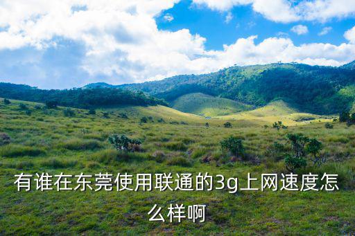 有誰(shuí)在東莞使用聯(lián)通的3g上網(wǎng)速度怎么樣啊