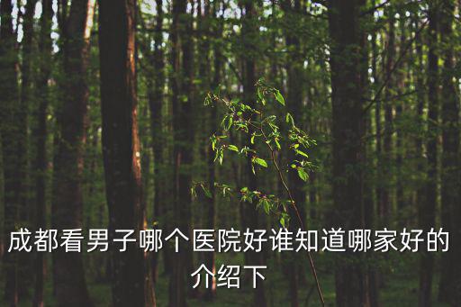 成都看男子哪個醫院好誰知道哪家好的介紹下