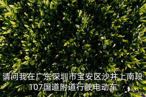 請(qǐng)問我在廣東深圳市寶安區(qū)沙井上南段107國道附道行駛電動(dòng)車