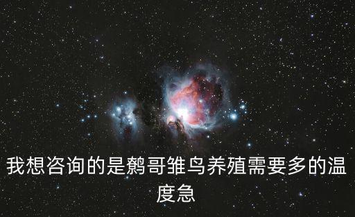 我想咨詢的是鷯哥雛鳥養殖需要多的溫度急