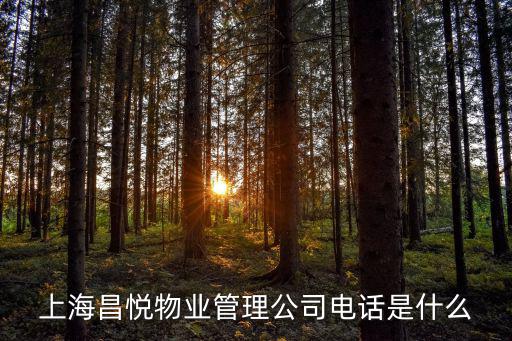 上海昌悅物業管理公司電話是什么