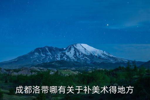 成都洛帶哪有關(guān)于補美術(shù)得地方