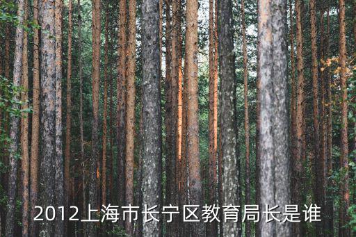 2012上海市長寧區教育局長是誰