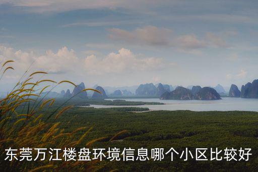 東莞萬江樓盤環(huán)境信息哪個(gè)小區(qū)比較好