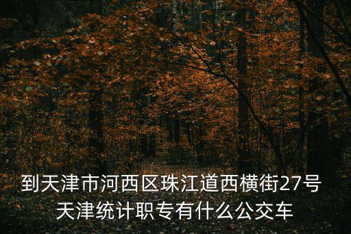 天津市西橫街，天津統計職專地址