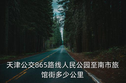 天津公交865路線人民公園至南市旅館街多少公里
