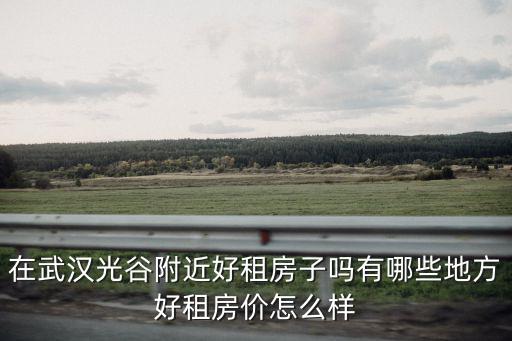 在武漢光谷附近好租房子嗎有哪些地方好租房價怎么樣