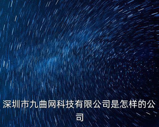 深圳市九曲網(wǎng)科技有限公司是怎樣的公司