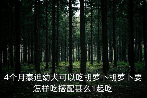 泰迪一天能吃多少胡蘿卜，4個(gè)月泰迪幼犬可以吃胡蘿卜胡蘿卜要怎樣吃搭配甚么1起吃