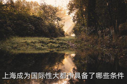 上海成為國際性大都市具備了哪些條件