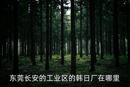 東莞長安的工業(yè)區(qū)的韓日廠在哪里