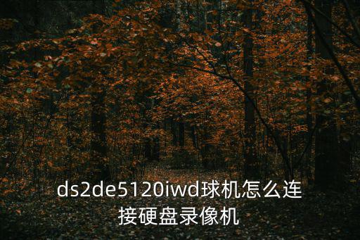 ds2de5120iwd球機怎么連接硬盤錄像機