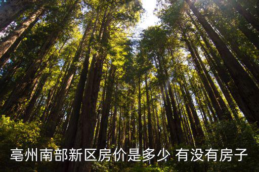 亳州南部新區房價是多少 有沒有房子