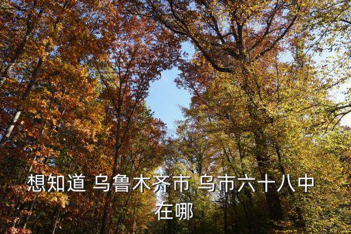想知道 烏魯木齊市 烏市六十八中 在哪