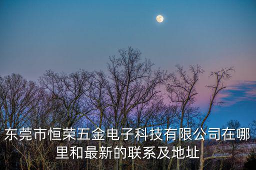 東莞市恒榮五金電子科技有限公司在哪里和最新的聯系及地址