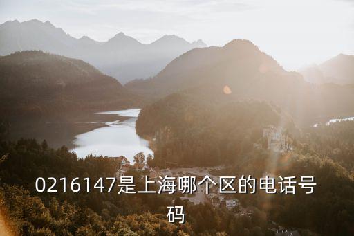 0216147是上海哪個區的電話號碼