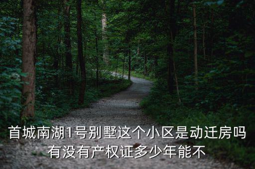 天津市南湖1號房價，首城南湖1號別墅這個小區是動遷房嗎有沒有產權證多少年能不