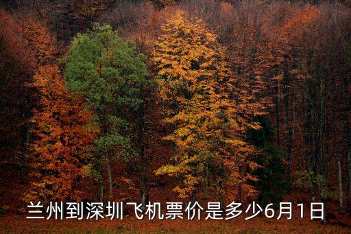 蘭州到深圳飛機票價是多少6月1日