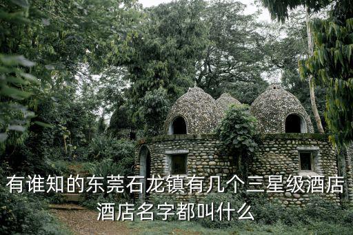 有誰知的東莞石龍鎮有幾個三星級酒店酒店名字都叫什么