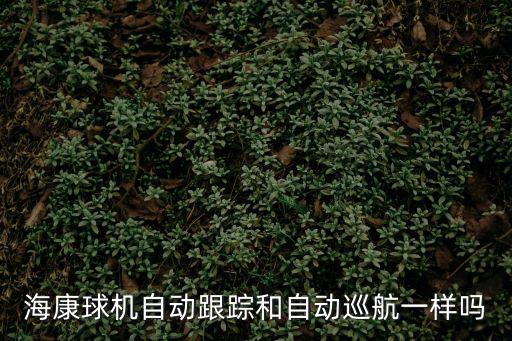 海康球機自動跟蹤和自動巡航一樣嗎