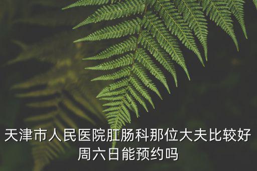天津市人民醫(yī)院胡，天津市人民醫(yī)院肛腸科那位大夫比較好周六日能預(yù)約嗎