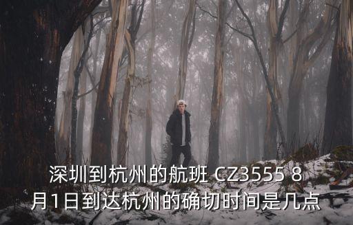 深圳到杭州的航班 CZ3555 8月1日到達杭州的確切時間是幾點