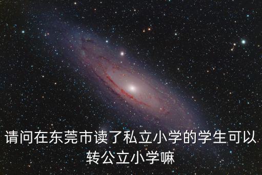 請問在東莞市讀了私立小學的學生可以轉公立小學嘛