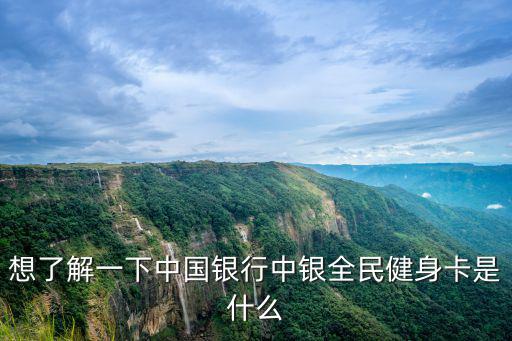 想了解一下中國銀行中銀全民健身卡是什么