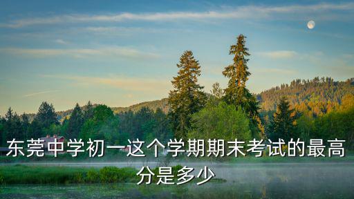 東莞中學初一這個學期期末考試的最高分是多少