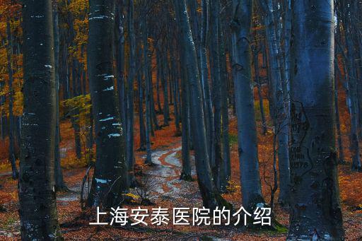 上海安泰醫(yī)院的介紹