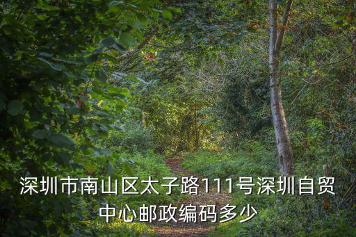 深圳市南山區(qū)太子路111號深圳自貿(mào)中心郵政編碼多少
