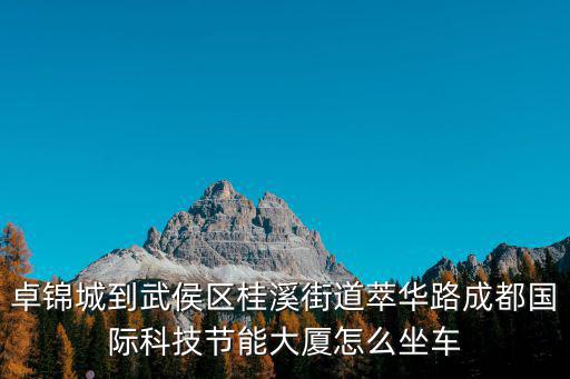 卓錦城到武侯區桂溪街道萃華路成都國際科技節能大廈怎么坐車