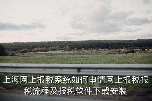 上海網上報稅系統如何申請網上報稅報稅流程及報稅軟件下載安裝