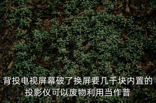背投電視屏幕破了換屏要幾千塊內(nèi)置的投影儀可以廢物利用當(dāng)作普