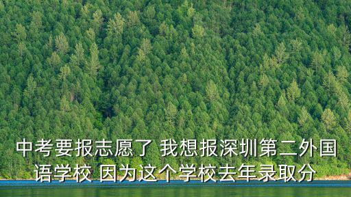 中考要報志愿了 我想報深圳第二外國語學校 因為這個學校去年錄取分