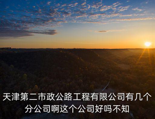 天津第二市政公路工程有限公司有幾個(gè)分公司啊這個(gè)公司好嗎不知