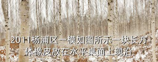 上海市楊浦區高中地理一模卷，2011楊浦區一模如圖所示一塊長方體橡皮放在水平桌面上現沿