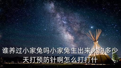 誰養過小家兔嗎小家兔生出來大約多少天打預防針啊怎么打打什