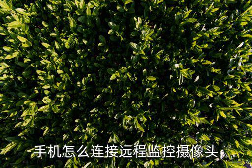 手機怎么連接遠程監控攝像頭