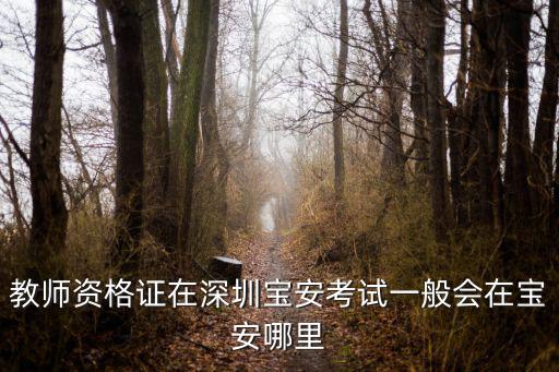 教師資格證在深圳寶安考試一般會在寶安哪里