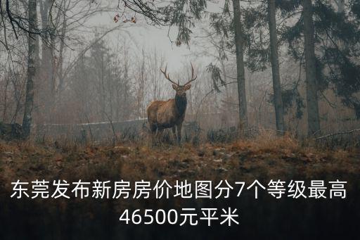 東莞發布新房房價地圖分7個等級最高46500元平米