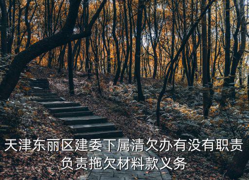 天津東麗區建委下屬清欠辦有沒有職責負責拖欠材料款義務