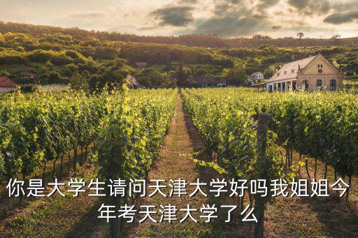 你是大學(xué)生請(qǐng)問天津大學(xué)好嗎我姐姐今年考天津大學(xué)了么